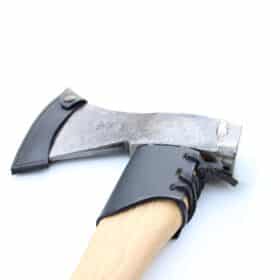 Hache forestière - 1600 grammes - manche USA-Hickory 80 cm - protection cuir - tête de frappe PE - No. 0392
