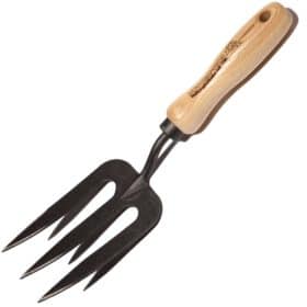 1485 - Fourche à main avec 3 dents - manche en frêne