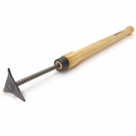 1494 - Grattoir à joints triangulaire - manche bouton en frêne 48 cm