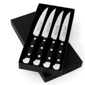 4-1380/12 - 4 x Couteaux à steak Porterhouse en boîte cadeau - Série Alpha