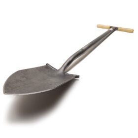 1790 - bêche anglaise pointue avec marchepied - manche en T en tube d'acier