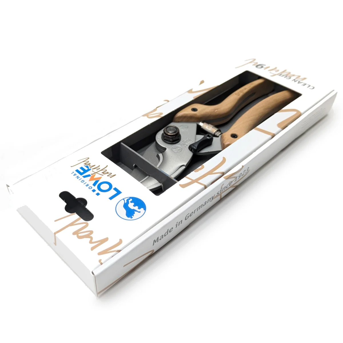 Löwe 9 Natural Sécateur avec poignée en bois pour femmes