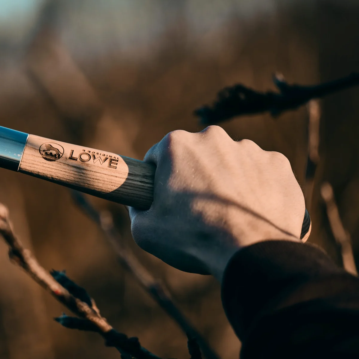 Löwe Natural Poignées en bois Élagueur Frêne